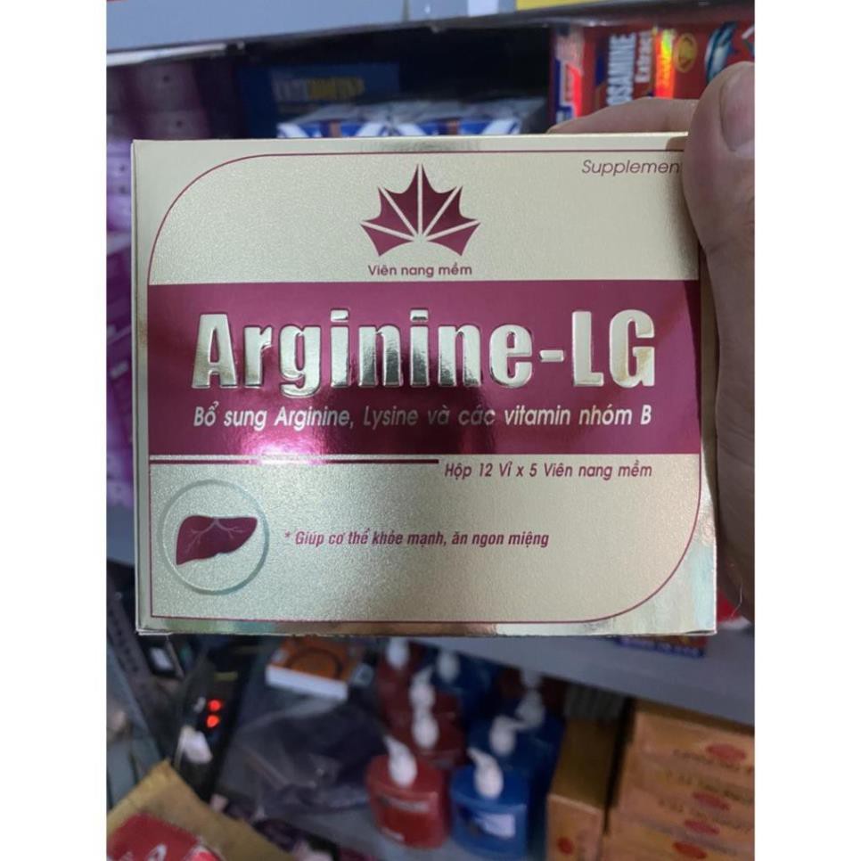 (Hàng chuẩn) Arginine - LG bổ gan, mát gan, giải độc gan, tăng cường chức năng gan hộp 60 viên