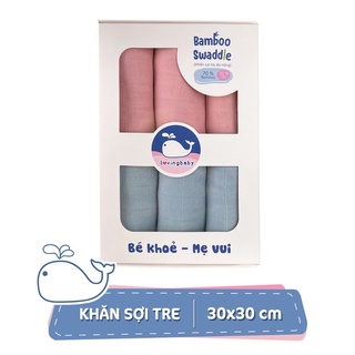 Khăn sữa sợi tre cho bé -  30x30cm (6 chiếc/hộp)