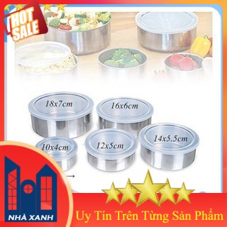 Bộ 5 Bát Inox Cao Cấp Nhiều Kích Thước, Có Lắp Đậy Thức Ăn Siêu Tiện Dụng, Bán Giá Sỉ - Shop Nhà Xanh