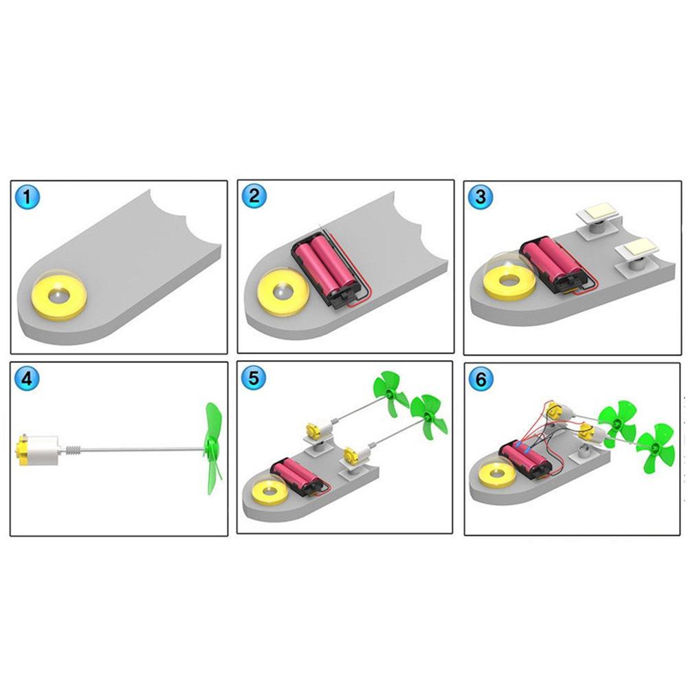 Đồ chơi tàu điều khiển từ xa tự lắp ráp có đèn LED