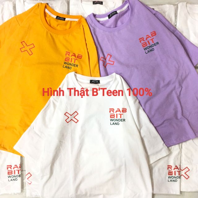 [ Hình Thật B'Teen 100% ] Áo Thun tay lỡ Unisex RAB BIT X