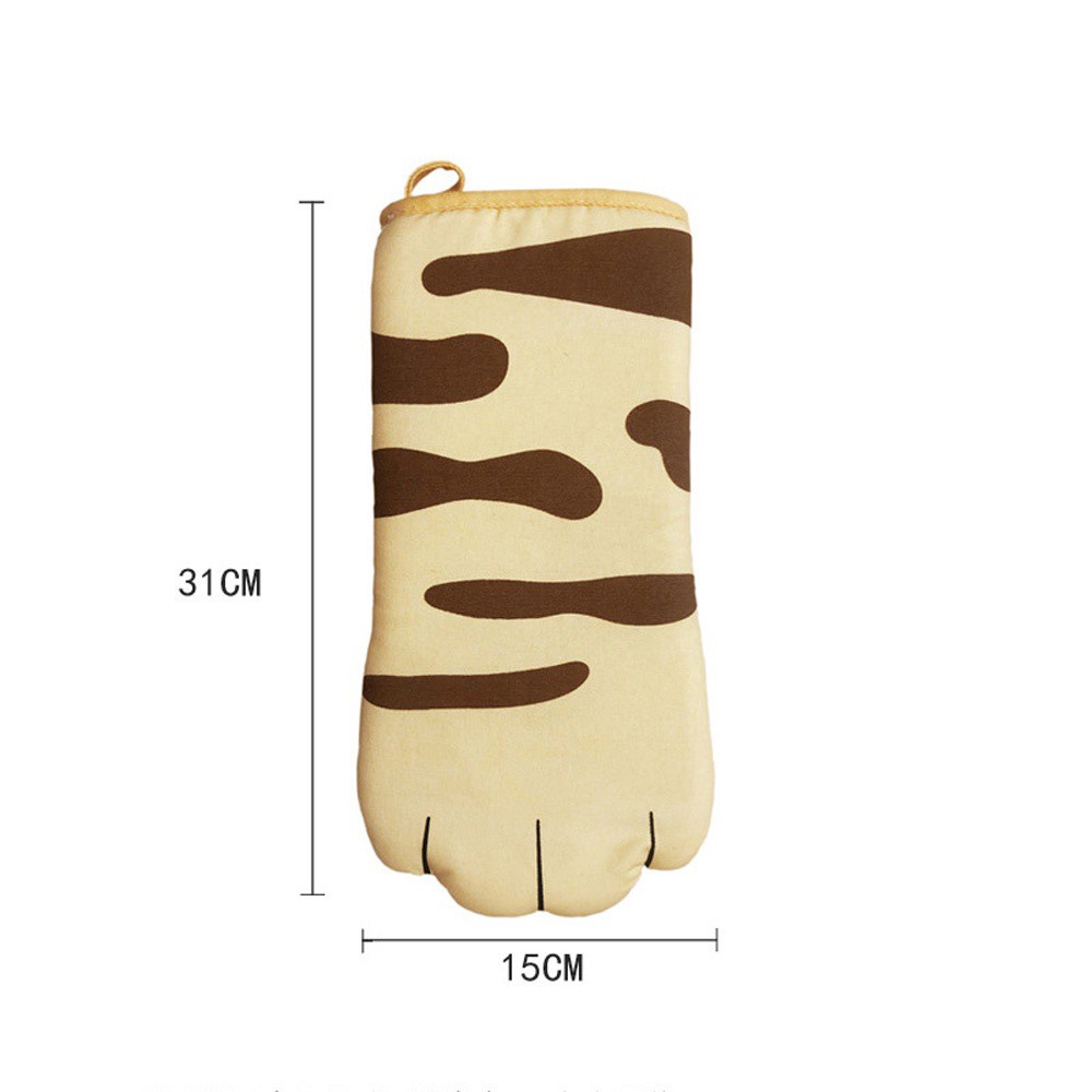 Epoch Găng Tay Cotton Dày Dặn Chịu Nhiệt Hình Chân Mèo Dễ Thương Cho Nhà Bếp