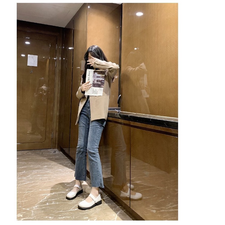 Giày búp bê da mềm phong cách lolita Nhật Bản 2021