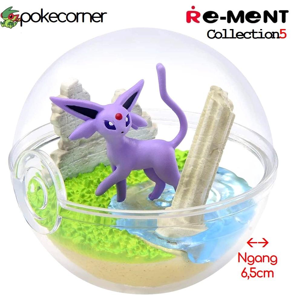 [Vol5] Quả Cầu Pokemon Terrarium Collection 5 Espeon chính hãng Re-Ment - trong suốt, mở nắp được - PokeCorner