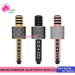 Micro karaoke bluetooth sdrd sd-18 loại 1 âm thanh chuẩn, hát hay