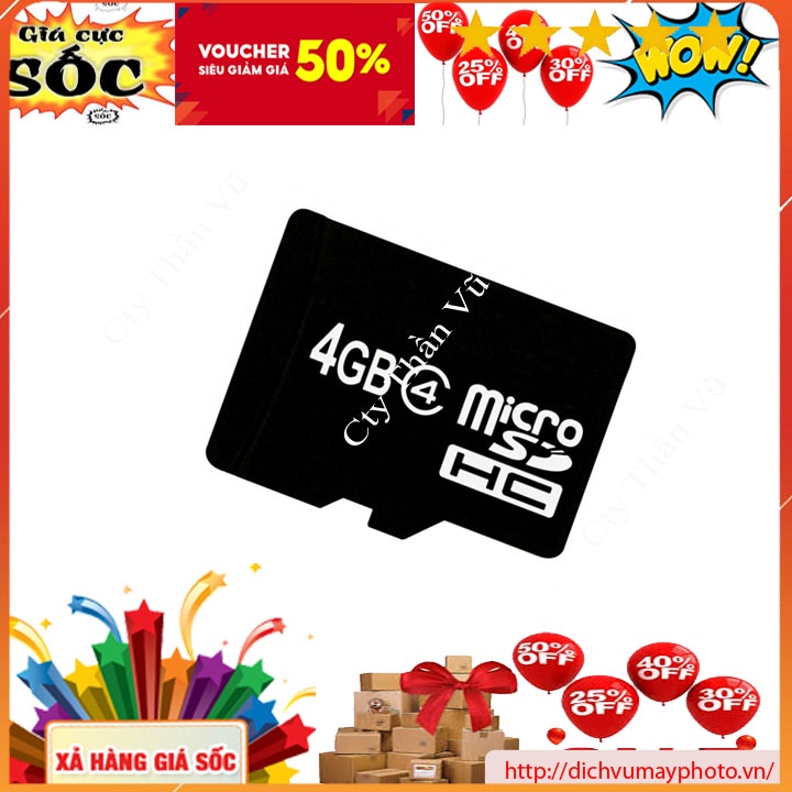 Thẻ nhớ microSD 4G không vỏ bảo hành MVP Thăng Long