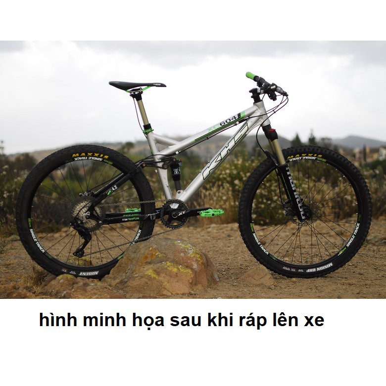 Khung sườn xe đạp KHS XC-604 bằng nhôm, sử dụng cho 2 nhún
