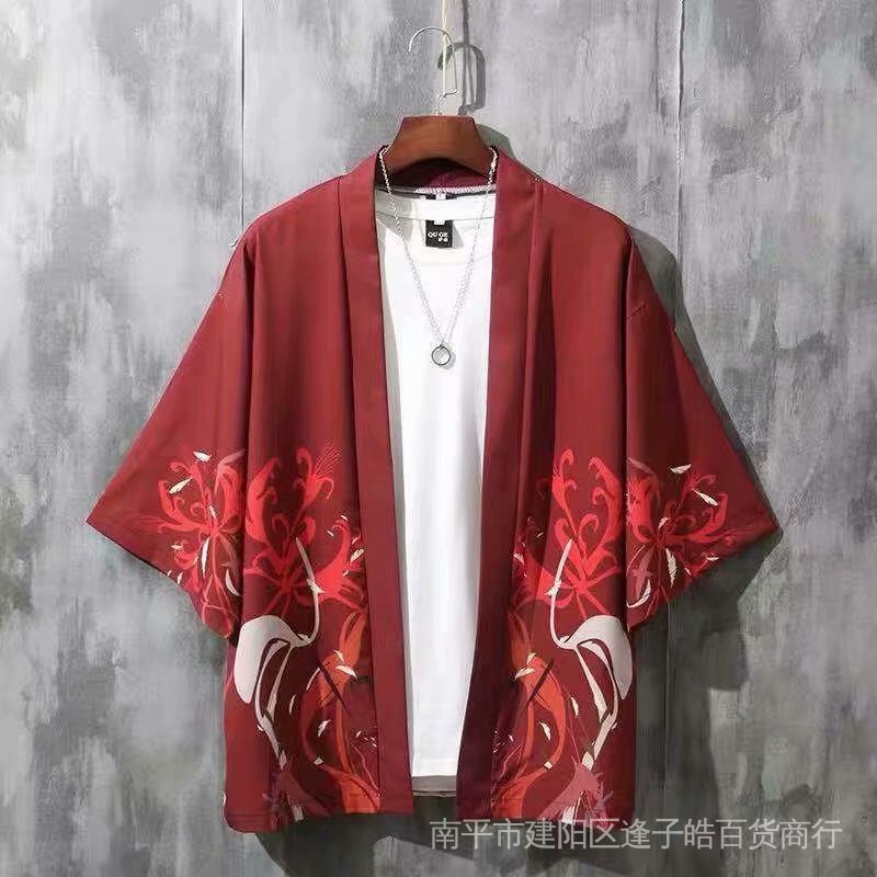 Áo Kiểu Kimono Nam Nhật Bản Thời Trang Nữ Dễ Phối Đồ Áo Choàng cardigan Chống Nắng Phong Cách fashion Áo choàng đạo sĩ unisex cổ điển bình thường haori