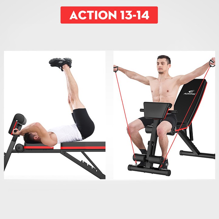 Ghế tập tạ đa năng Kore Sport điều chỉnh 14 tư thế, ghế tập tạ tay ghế tập gym tại nhà