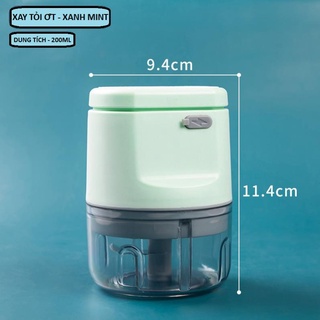 oder Máy xay tỏi ớt mini, máy xay thịt mini cầm tay không dây cao cấp