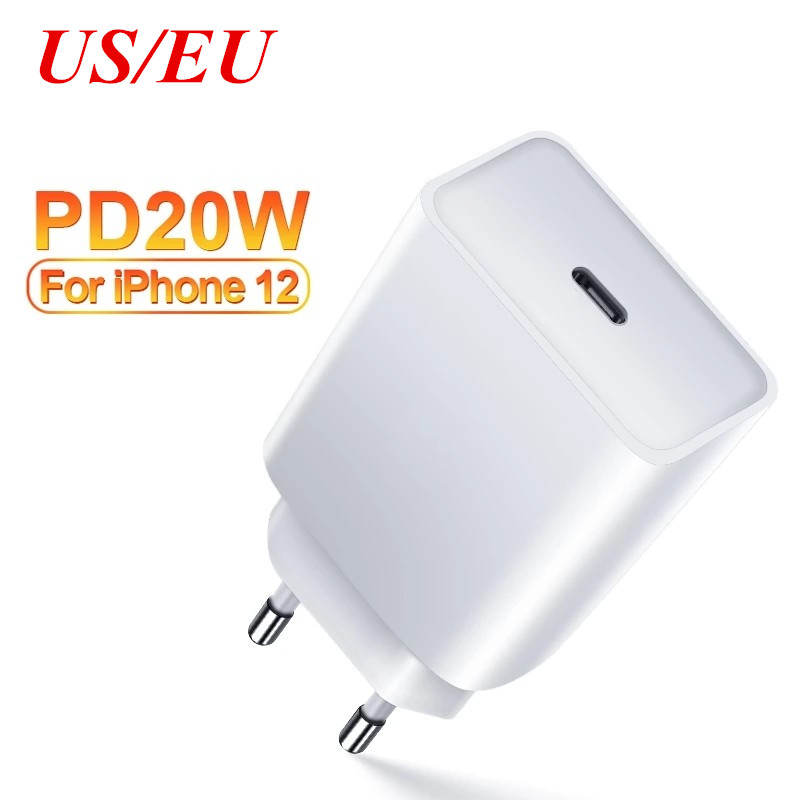 Cốc Sạc Nhanh Pd 20w Cho Iphone 12 Pro Max Mini 11 Qc 3.0 Type C