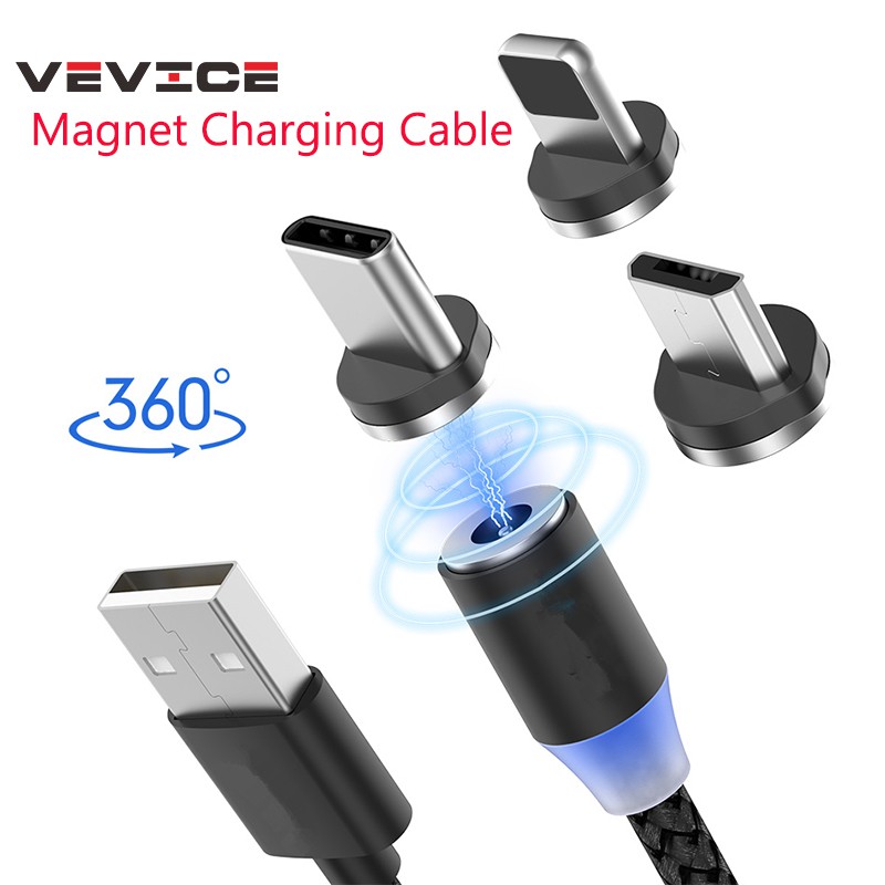 Đầu cáp sạc USB từ tính với đầu Type-C Lightning Micro USB chất lượng cao cho iOS Android