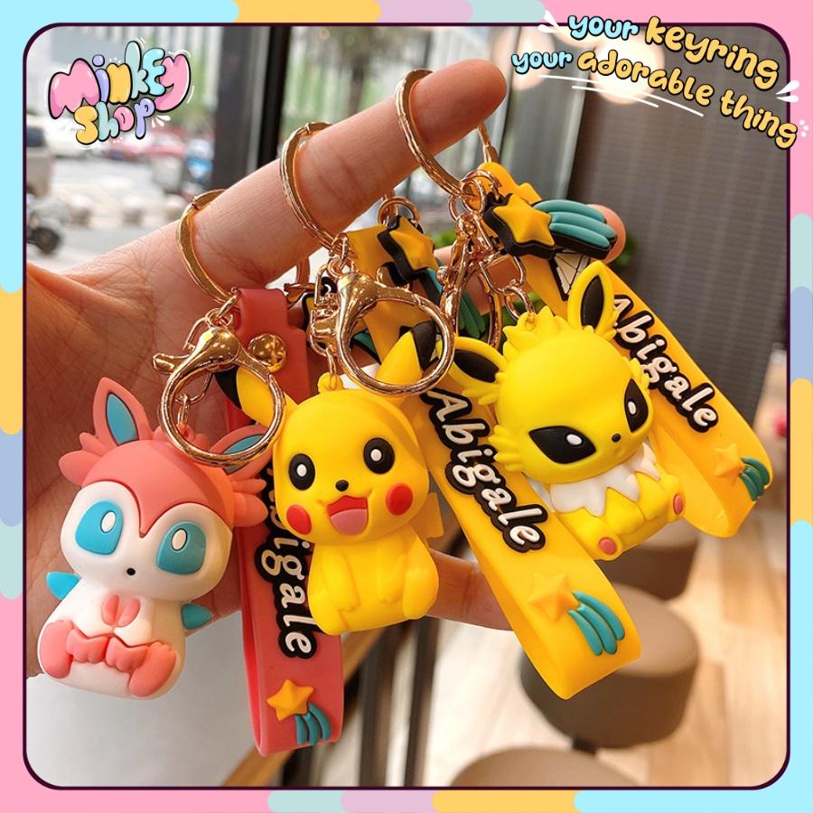 Móc Khoá Pokemon Abigale Pikachu Đáng Yêu NHiều Mẫu Phụ Kiện Túi Xách, Balo, Cặp Xách Dễ Thương 02MKP -MINK