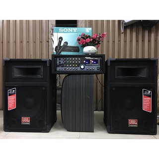 Dàn âm thanh, hát karaoke loa sân khấu JBL và amply bọc NỈ công suất lớn chơi ngoài trời