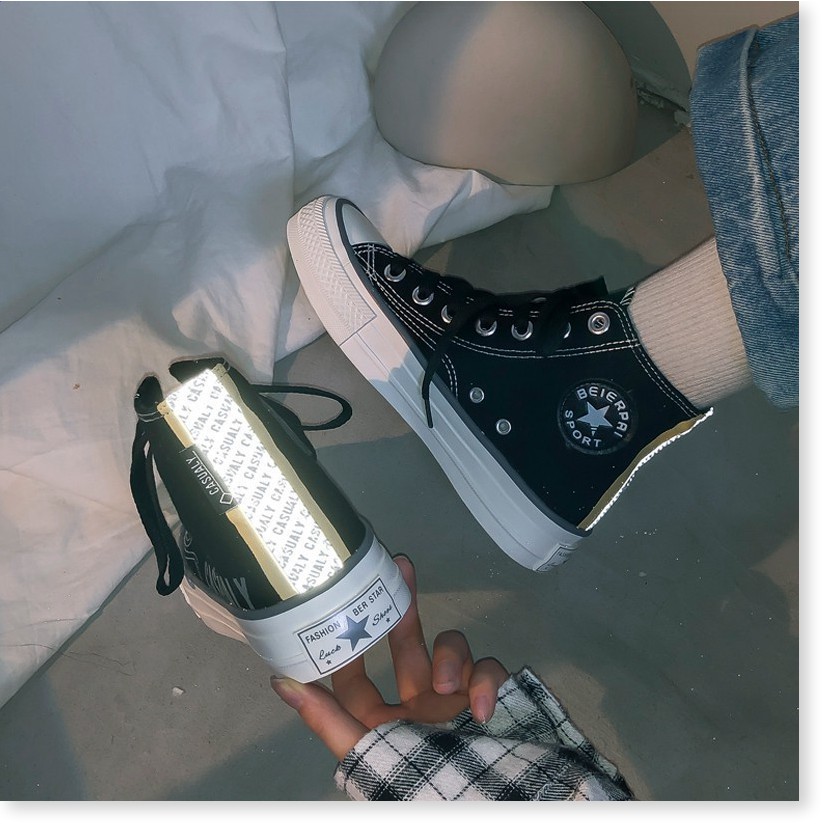 Đồng giá 100k toàn shop - {Xả Kho Lỗ, đen sz 36} Giày phản quang cực chất kèm ảnh thật - XN05