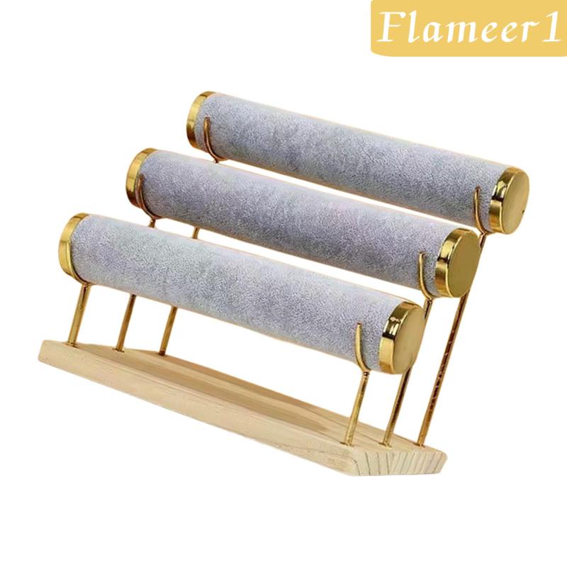 1 [flameer1] Khay 3 Tầng Trưng Bày Trang Sức / Đồng Hồ / Vòng Tay Đếm