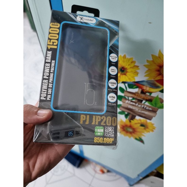 Pin sạc dự phòng 15.000mah Xmobile PJ JP200 Xám