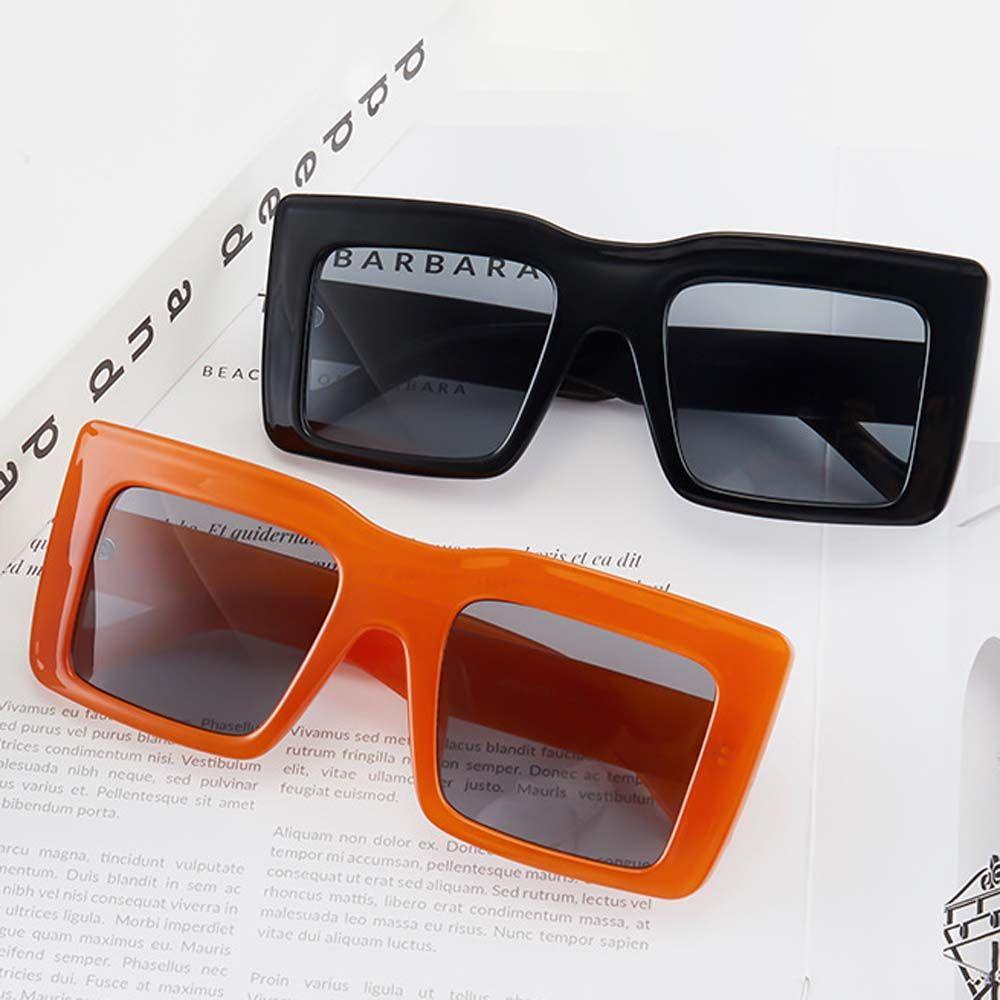 Kính Mát Gọng Vuông Lớn Màu Đen Phong Cách Âu Mỹ Cho Nữ