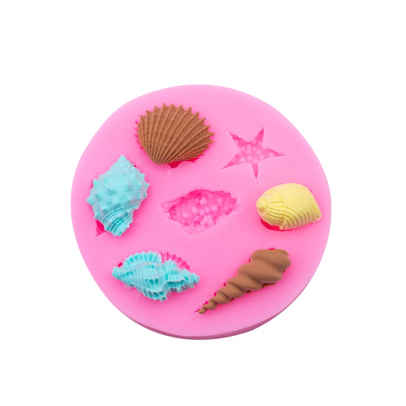 Khuôn Silicone Tạo Hình Trang Trí Bánh Hình Sinh Vật Biển 3D
