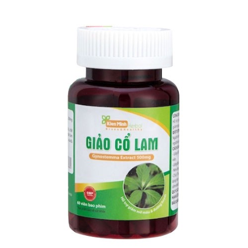 Viên uống Giảo Cổ Lam Kiên Minh - hỗ trợ giảm mỡ máu, tiểu đường và huyết áp cao (lọ 60v)