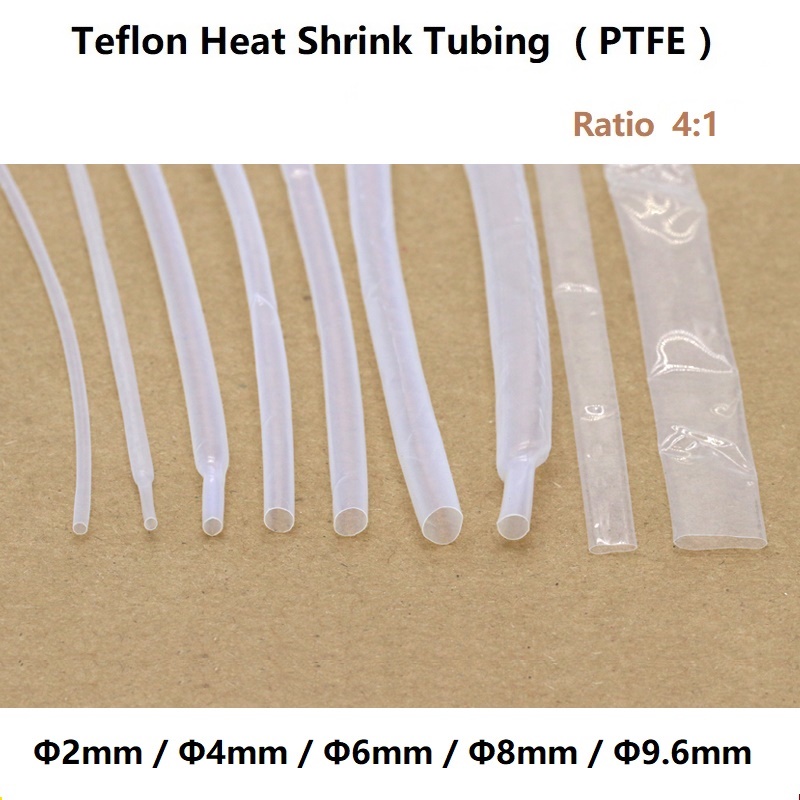 1Meter Teflon Heat Shrink Tube Ống Co Nhiệt  Đường Kính 2mm 4mm 6mm 8mm 9.6mm PTFE 4: 1 Chịu Nhiệt Cao 260°C