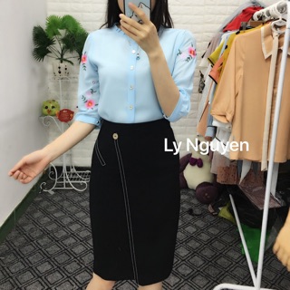 SET CHÂN VÁY + ÁO SƠ MI CAO CẤP (ẢNH THẬT 100% do shop tự chụp)