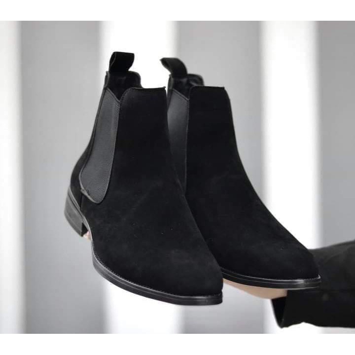 [TẶNG TẤT CAO CỔ] Giày Chelsea Boots Da Lộn 3 Màu, DA BÒ THẬT, BẢO HÀNH 12 tháng, DỄ PHỐI ĐỒ | BigBuy360 - bigbuy360.vn