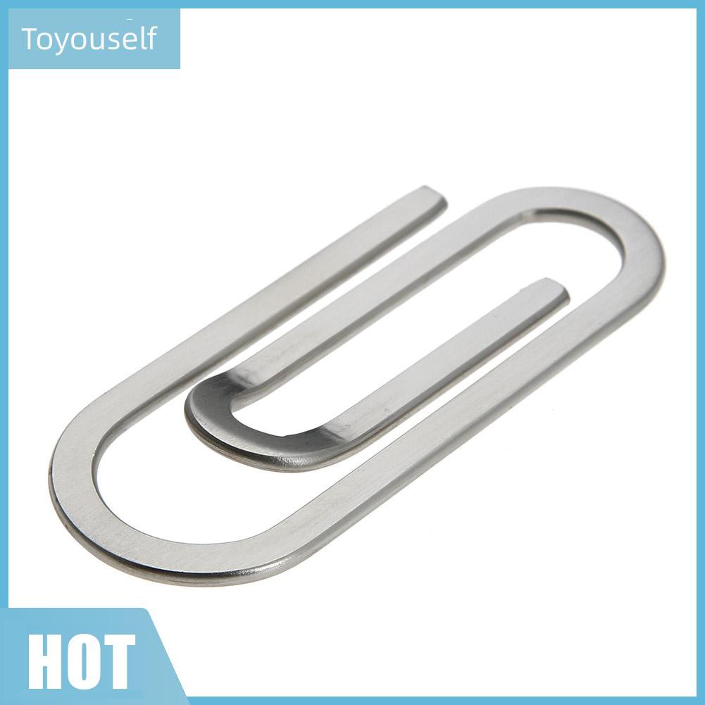 Stainless Steel Metal Money Clips Paper Clip Credit Card Holder Wallet Ví