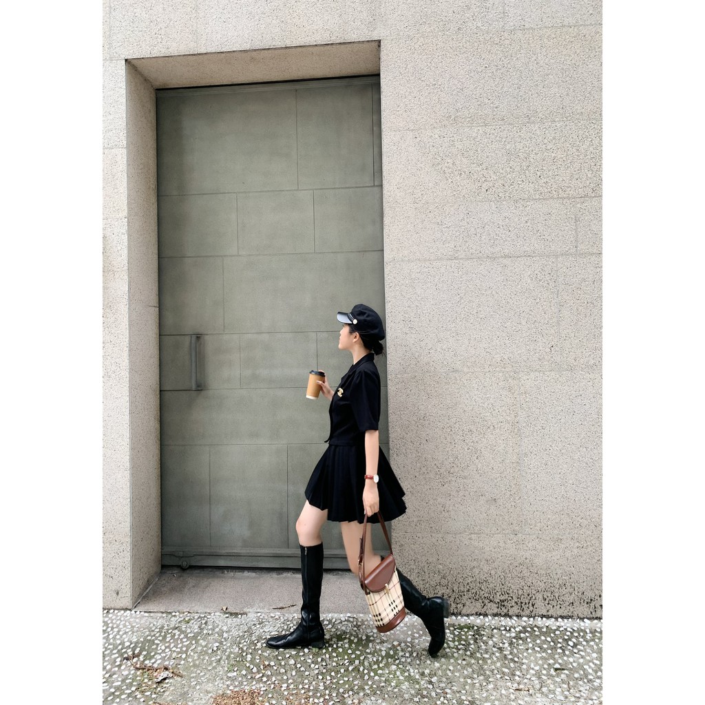 TUBYCATU | Chân váy đen xếp ly | BigBuy360 - bigbuy360.vn