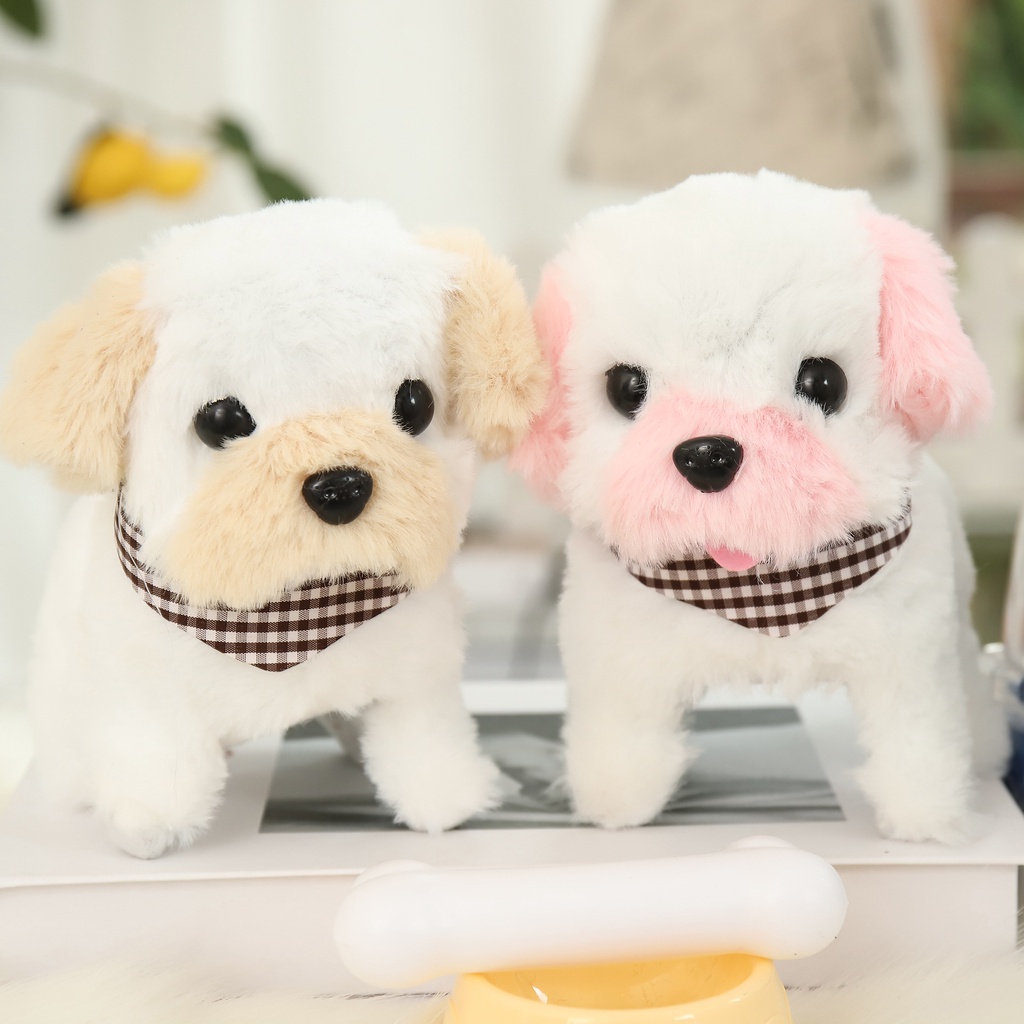 Thú nhồi bông, Chó bông biết đi biết sủa, Đồ chơi chó bông đáng yêu cho bé, Chó nhồi bông biết đi cực xinh cho trẻ em