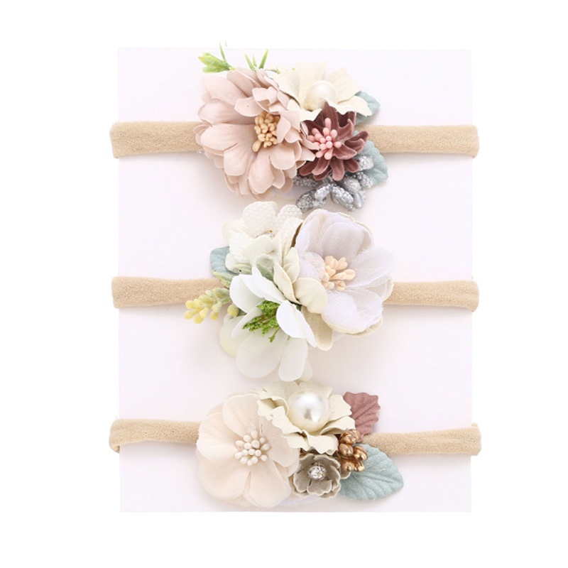 Set 3 Băng Đô Đính Hoa Dễ Thương Cho Bé Gái