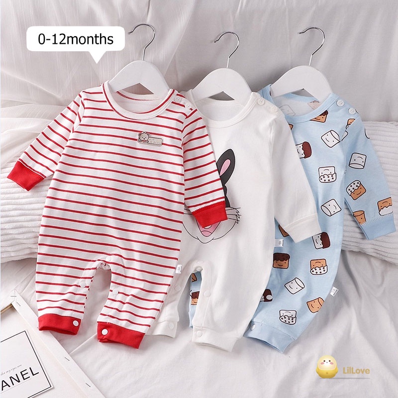 （0-12 tháng） Body cộc cho Bé Trai Bé Gái quần áo Sơ Sinh vải Cotton mềm mịn, Bodysuit cho bé dễ thương