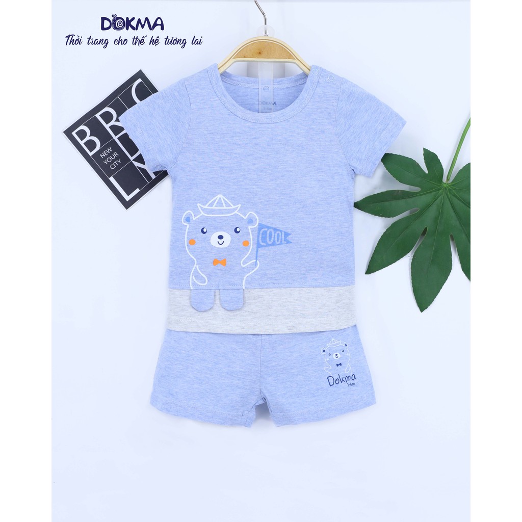 DMB178 Bộ quần áo cài vai cộc tay Dokma (6-24M)