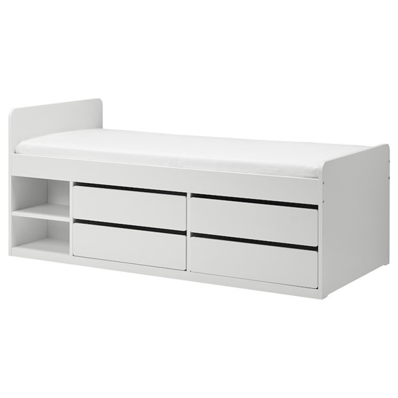 VENUS, Giường đơn kèm 4 hộc tủ kéo cho trẻ em, 206x106x60cm, sản xuất bởi Scandi Home