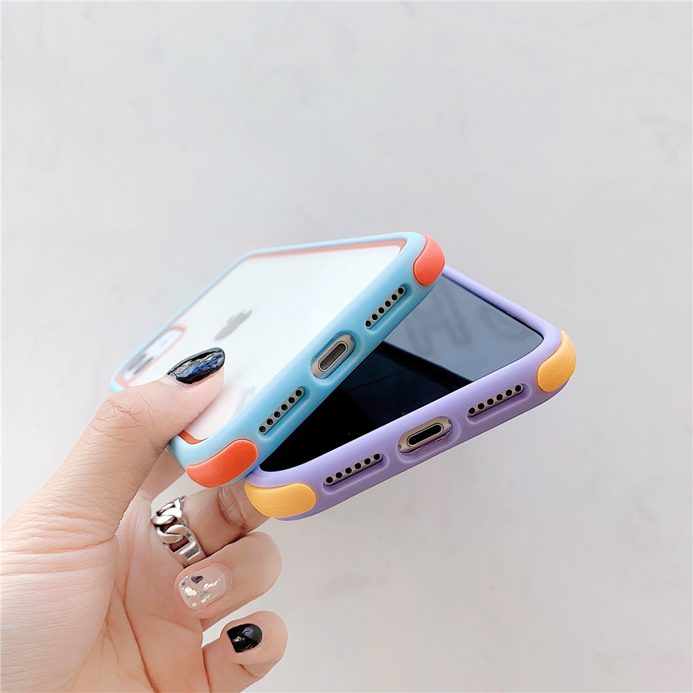 Ốp điện thoại mềm chống sốc màu kẹo ngọt cho Iphone 12 Pro Max 11 Pro Xr Xs X Xs Max 7 8 Plus Se2 2020