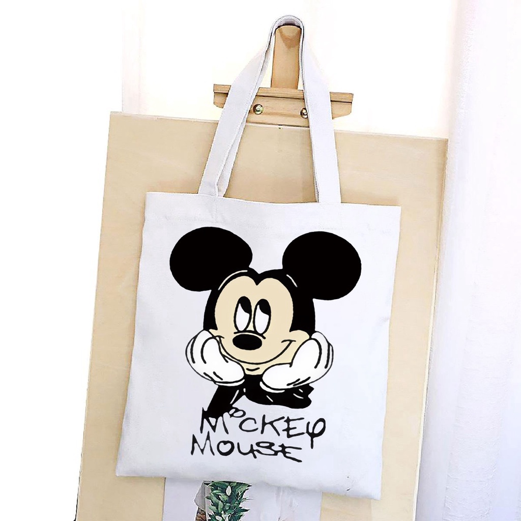 BST TÚI VẢI CỰC CUTE ĐEO VAI TOTE CANVAS BAG CÓ KHÓA KÉO SIZE LỚN 33x38cm PHONG CÁCH CÁ TÍNH HOT TREND NHIỀU MẪU AOMIVN