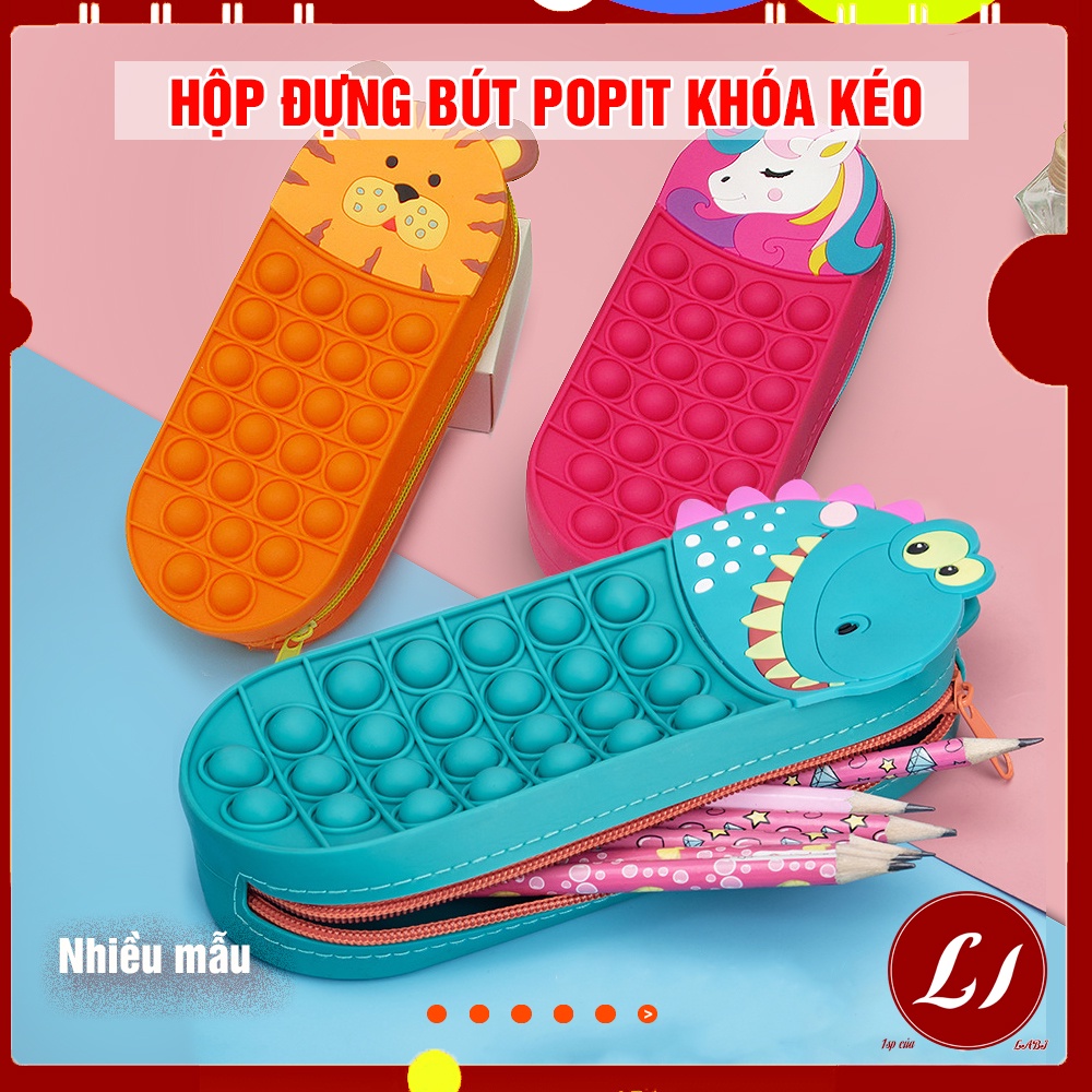 Hộp đựng bút POPIT khoá kéo tiện lợi cho bé- ladobi
