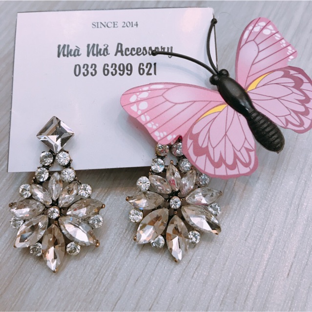 Bông Tai Đá Pha Lê Cho Cô Dâu XAVIA NHÀ NHỎ MS 267