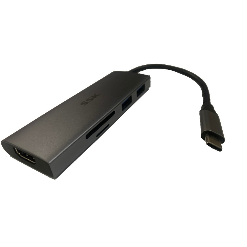 Cáp chuyển Type C sang 2 USB 3.0 + HDMI + đọc thẻ nhớ micro SD/TF thẻ nhớ SD SSK SC 103 ( SC103 )