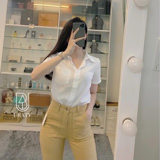 1006 áo sơ mi 1 túi xinh