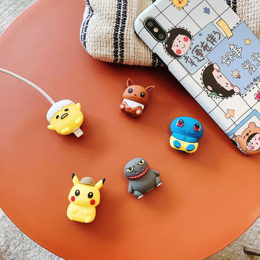 Dụng cụ bảo vệ đầu cáp sạc USB hình Pokemon dễ thương