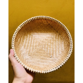 Rổ tre tròn đan khít, đan kỹ có chân đựng rau củ, hoa quả, trang trí