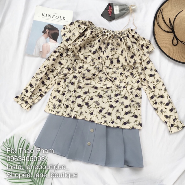 Áo trễ vai hoa xinh ❤️