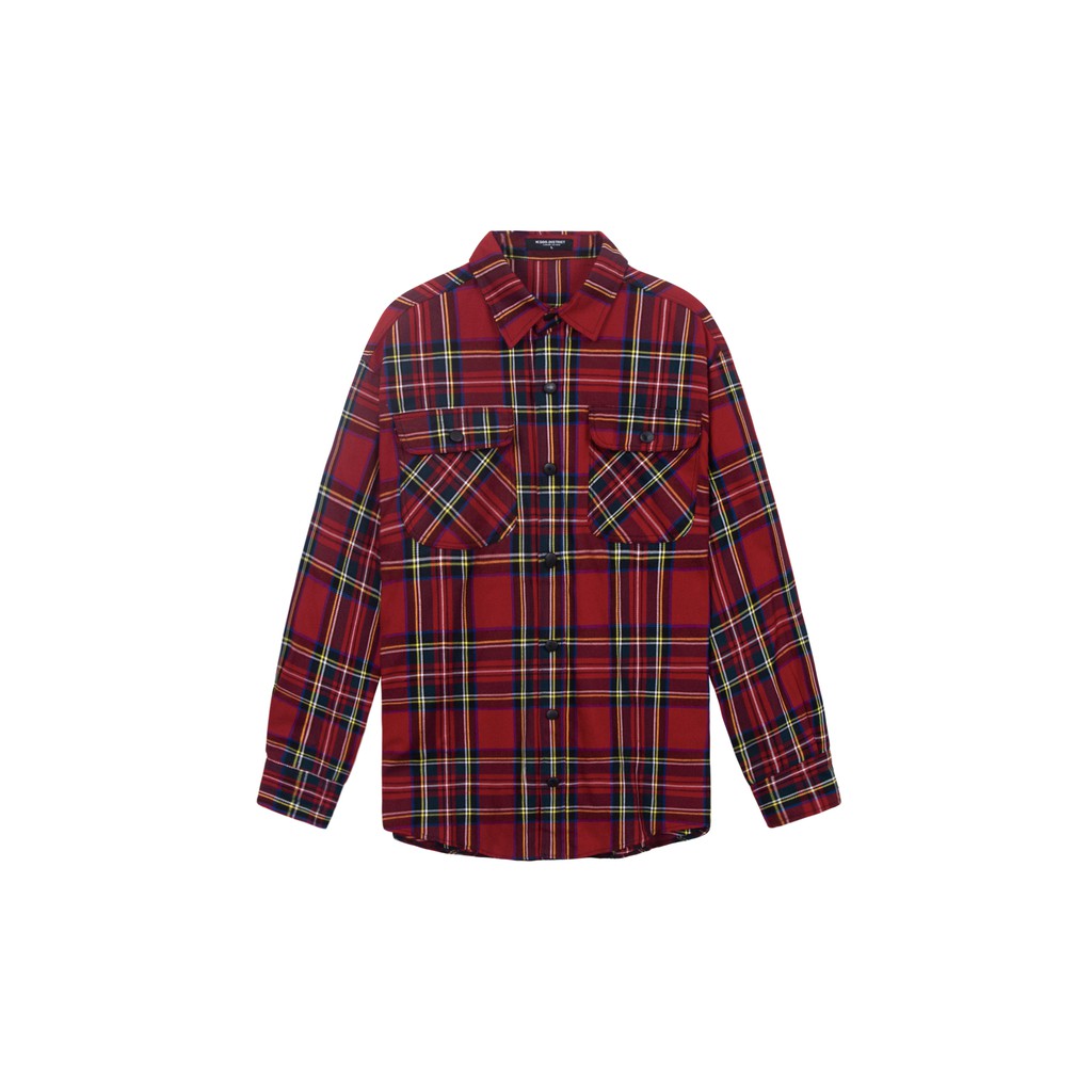 ÁO SƠ MI FLANNEL SỌC MÀU ĐỎ