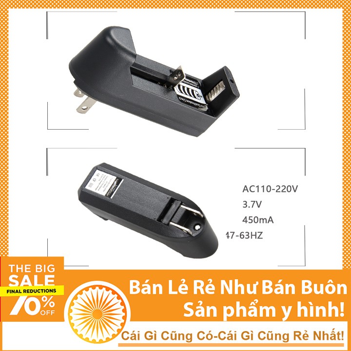 Bộ Sạc 1 Cell Pin Laptop (Sạc Pin 18650 - Sạc Pin Ultrafire )