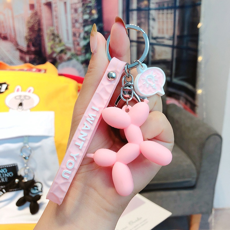 Móc Khóa Hình Chú Chó Bong Bóng Dễ Thương