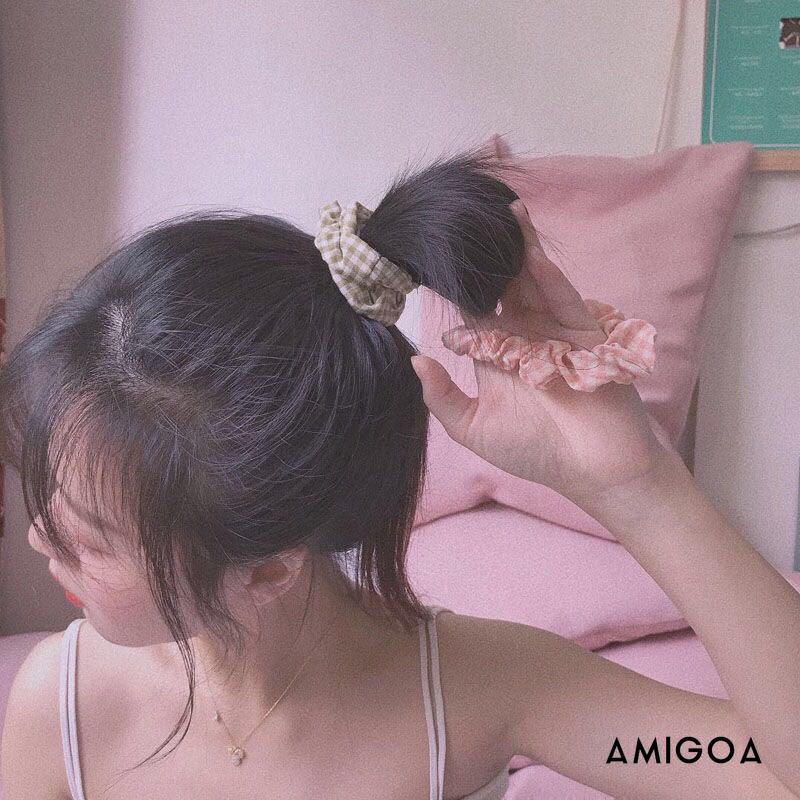 ✨✨Dây Buộc Tóc Họa Tiết Kẻ Sọc Phong Cách Hàn Quốc Thời Trang Cho Nữ
