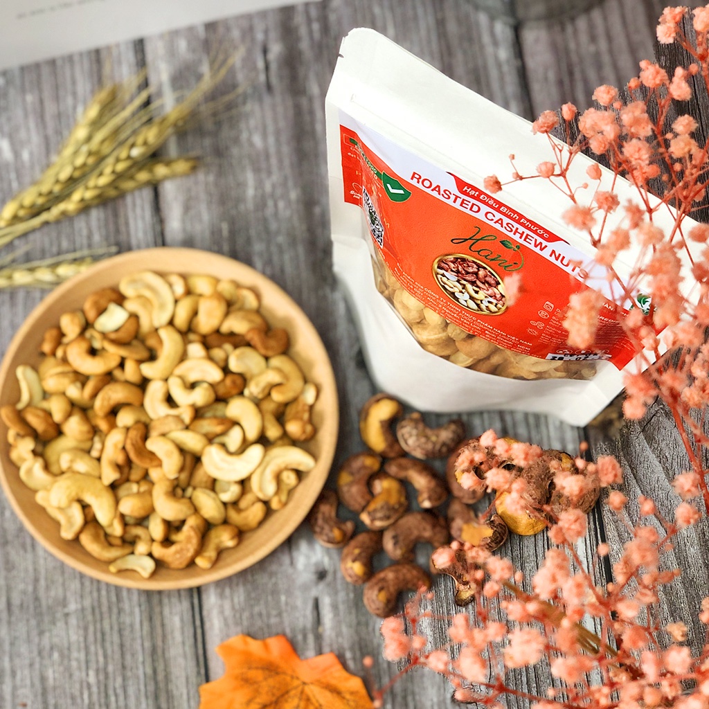 Hạt điều sấy nguyên vị không muối sạch vỏ Bình Phước Thơm Giòn Ngậy 500g  Dinh dưỡng HANI FOOD