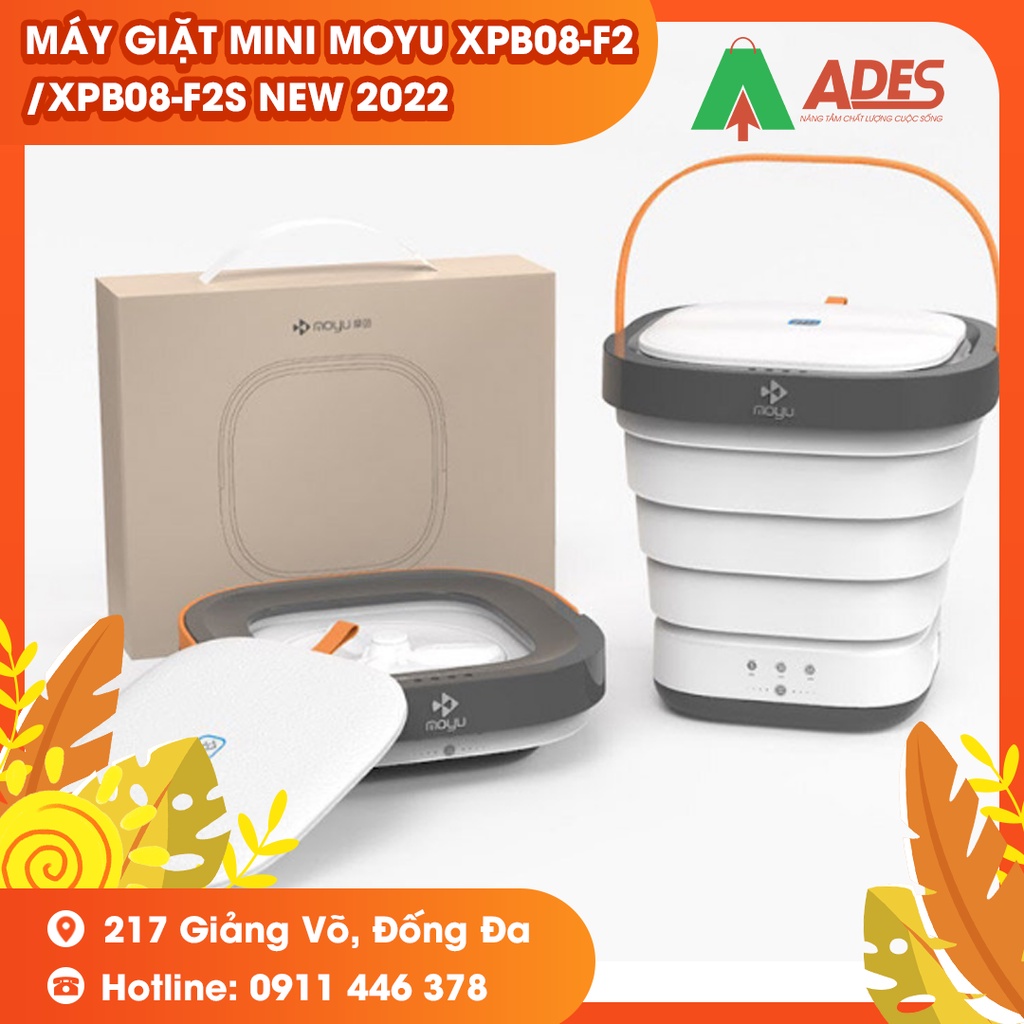 Máy giặt mini Moyu XPB08-F2/ XPB08-F2S gấp gọn có lồng vắt, tia UV khử khuẩn - HOT NEW 2022 - CỰC XINH