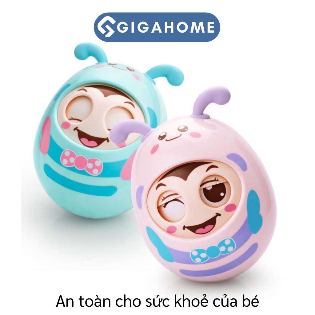 Đồ Chơi Con Lật Đật Ong Đáng Yêu Cho Bé GIGAHOME Biết Nhắm Mở Liếc Mắt, Kêu Leng Keng 7681